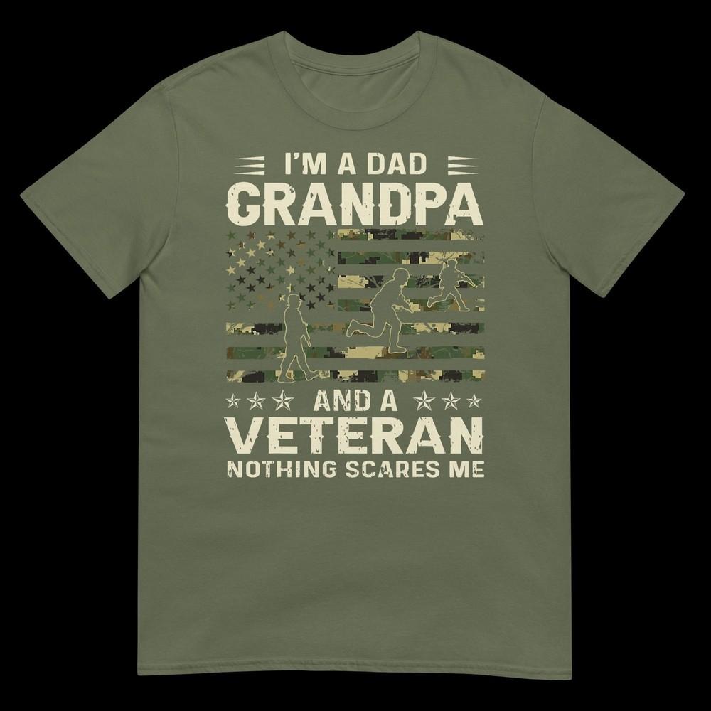 Im A Dad Grandpa And Veteran Fathers Day American Flag Tshirt