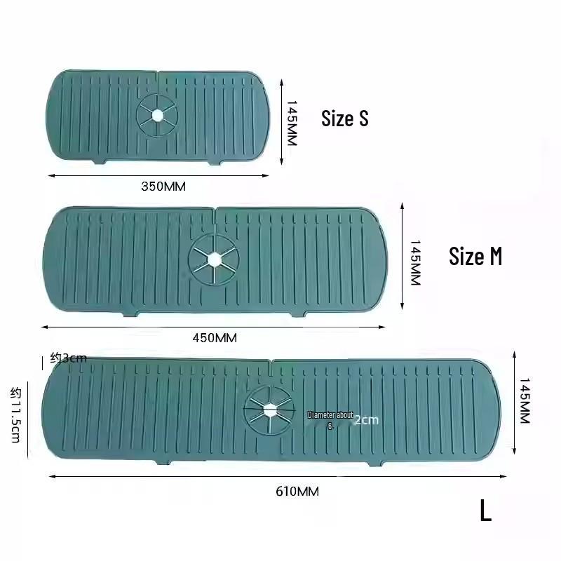 Silicone Sink Mat & Splash Guard for Kitchen Faucets