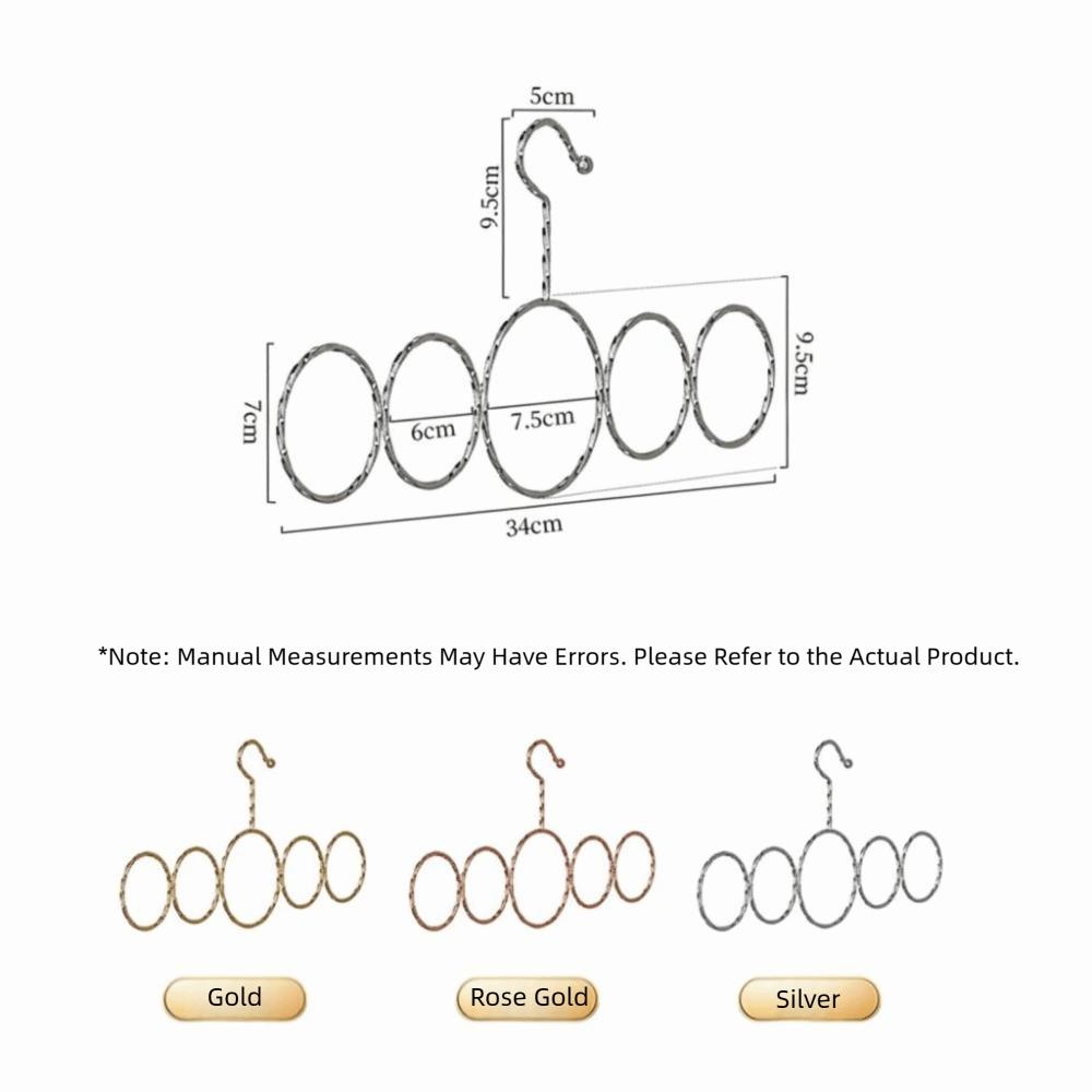 Holder High Manganese Steel Scarf Hanger Snag-Free Over Rod Rod Organizer 5 Loop Design Closet Storage Holder Home Organization