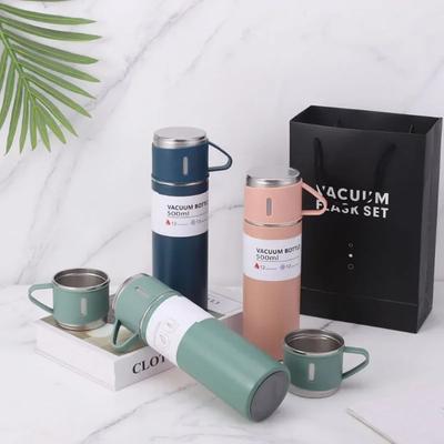 New Arrivals 500ML 304 Stainless Steel Vacuum Insulated Bottle Gift Set Office Business Style Coffee Mug Thermos Bottle