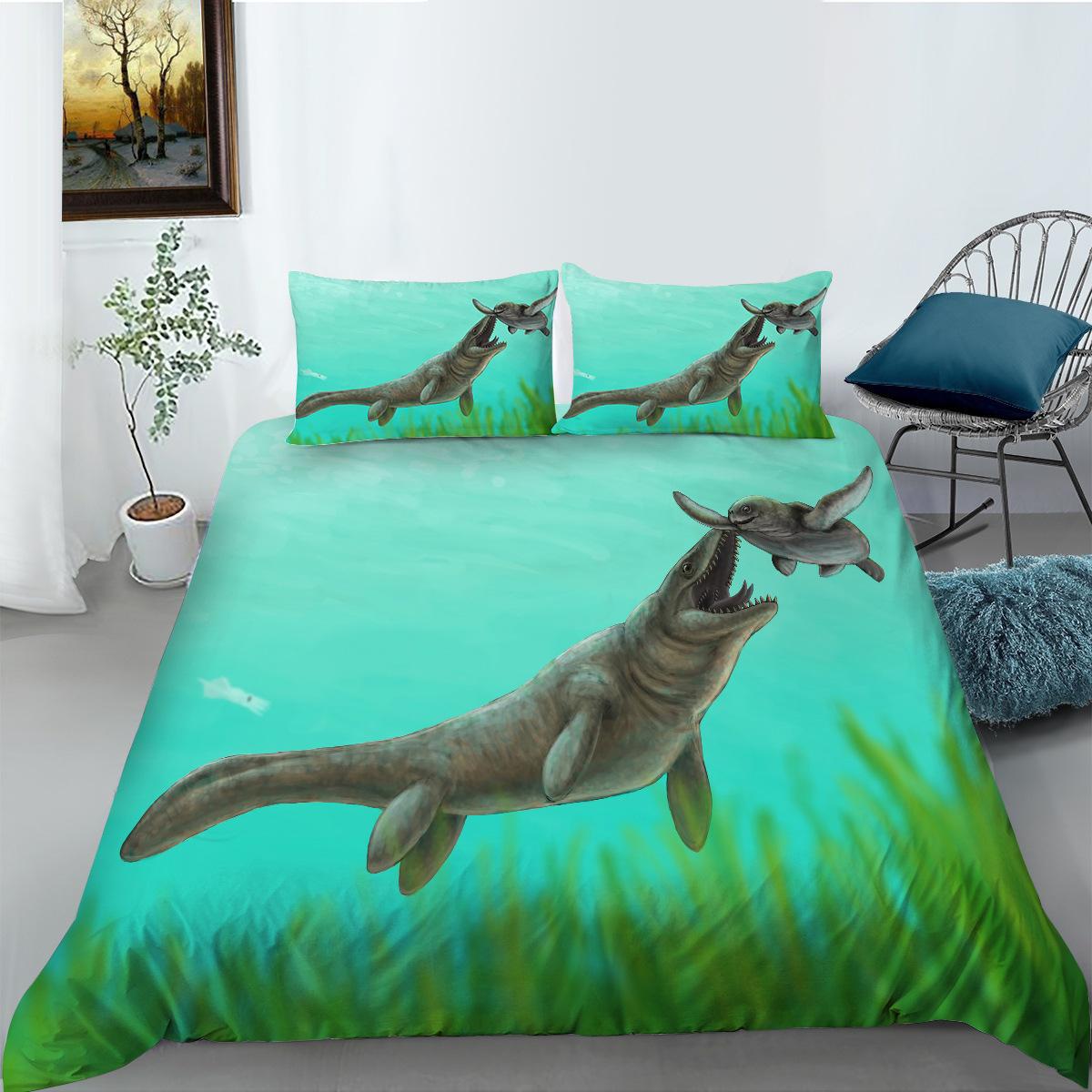 

Dinosaur 3D Digital Printing Polyester Bedding Set Of Two Or Three EU single 135*200