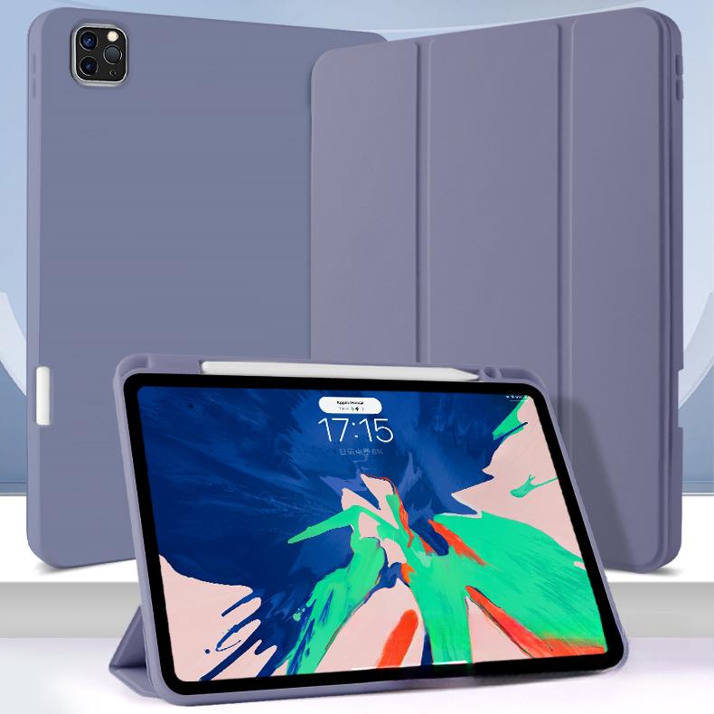 For IPad Protective Case Pro11 With Right Pen Slot, Air5/6 Generation Tablet Leather Case 10.2inch Soft