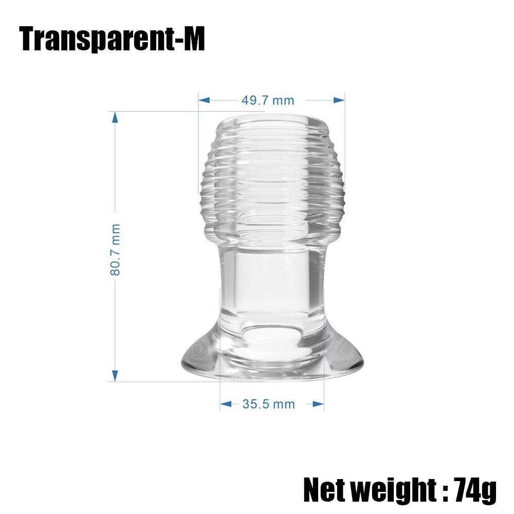 Hollow Vaginal Speculum Peeking Anal Butt Plug Vagina Expander Tunnel Transparent Anus Dilation Dilator Enema Sex Toys for Adult Women Gay Men