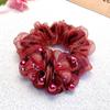 1PC Premium Sense Headband Head Flower Tie Hair Rubber Band Hair Accessories Double Mesh Disc Hair Large Intestine Hair Band