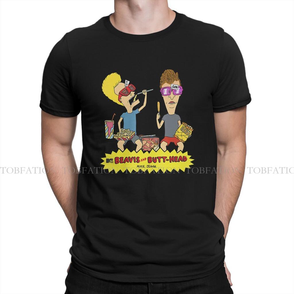 Beavis And Butthead On The Couch T Shirt Punk Unisexs Tees Summer 100 Cotton Clothing Crewneck Tshirt