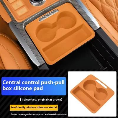Silikonpad für GWM Tank 500 Hi4-Z Hi4-T Auto Mittelkonsole Push-Pull Wasserbecher Pad Box Upgrade Innendekorationszubehör