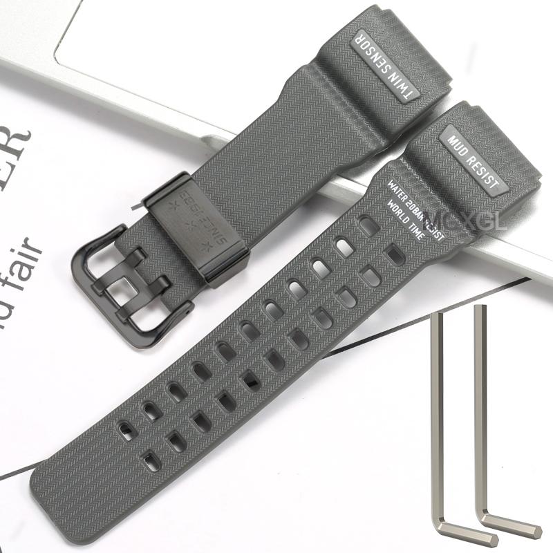 Natural Resin Replacement Watch Strap Suitable for Casio G-Shock Master G Mudmaster GG-1000 GWG-100 GSG-100 Sport Watch Bracelet