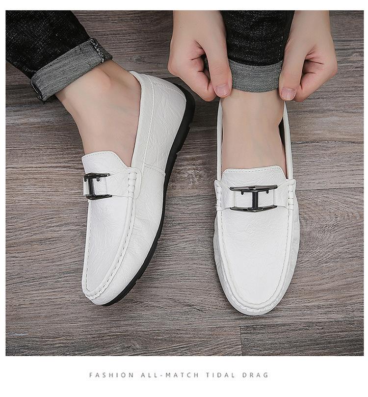 European station men's shoes Doudou shoes 2024 summer new models, British style trend casual one-pedal soft-soled lazy shoes