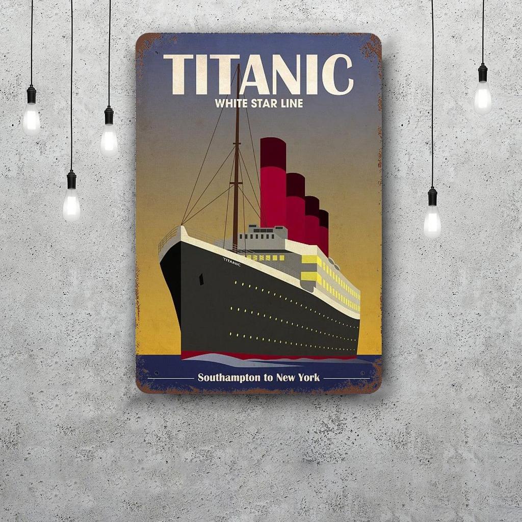 titanic movie Retro Vintage Tin Sign Poster Decorative Plaque Metal Plate Wall Decor