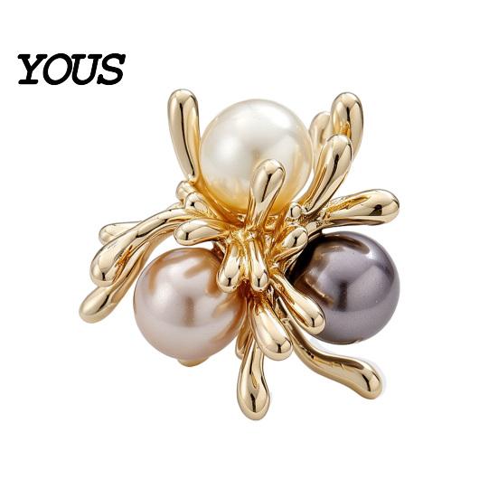 Long-lasting Brooch Women Brooch, Snowflakes LOVE Bouquets Compact Versatile Pin, Lapel Faux Pearl Collar Badge with Imitation Cubic Zirconia