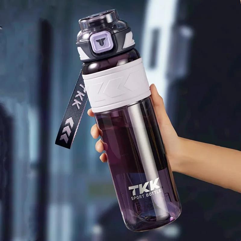 1pc 1000ml 1500ml High Quality Tritan Material Water Bottle with Straw Portable Durable Fitness Outdoor Sport Drinking Bottle