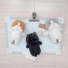 Naitou Design's "Stick-like Cat Nezumibou Plush Magnet" (12.5cm In Length, Suitable for Ages 6 and Up)