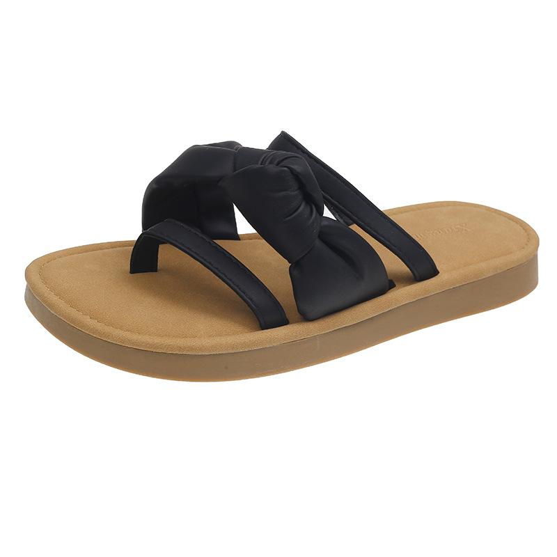 

2025 new summer French flat sandals women s shoes Korean version retro niche vacation beach Roman sandals 40