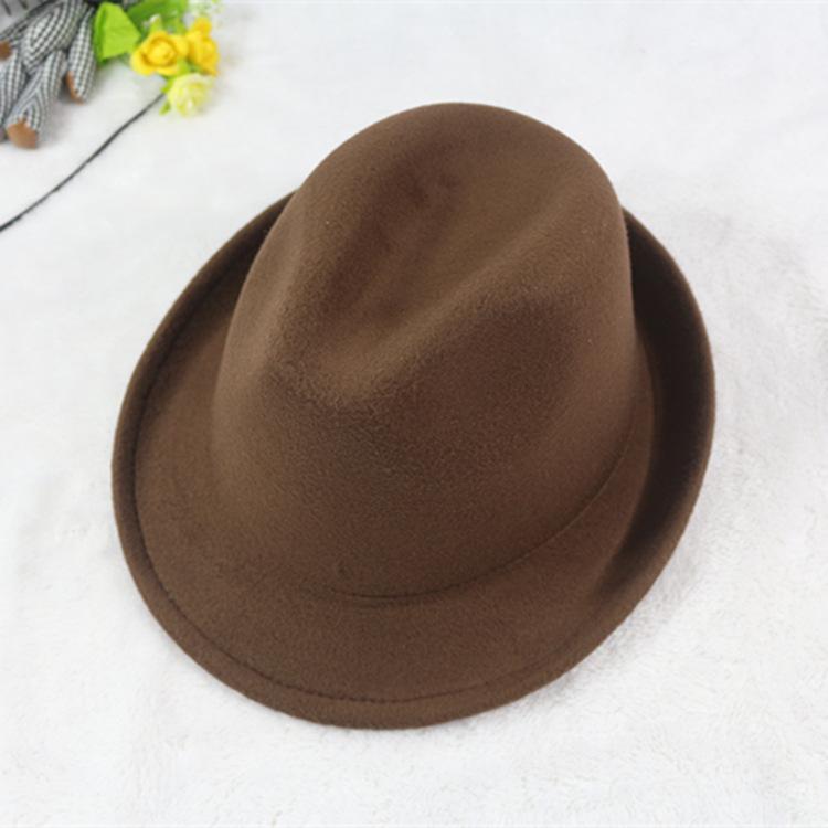 

Hat Men s Spring and Autumn Top Hat Men s Hat Winter Woolen Warm Autumn and Winter In The Elderly Jazz Hat Winter Elderly Hat M(56-58cm) темно-коричневого кольору