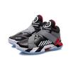 Li Ning All City Premium Wade Series Mid-Top Basketball Shoes Kids Sneakers Black White Red YKBQ038-3
