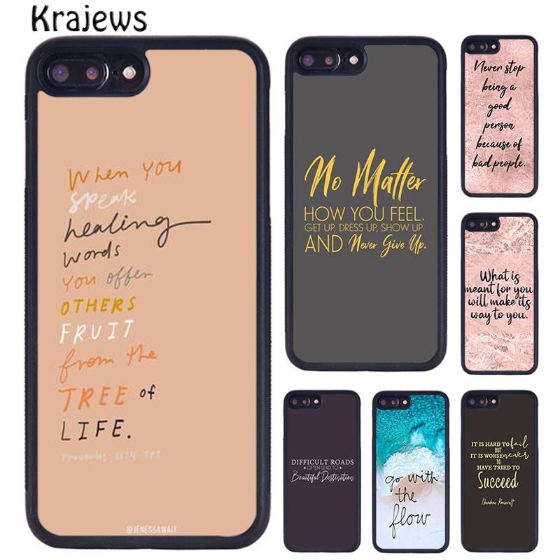 Krajews Famous Motivational Life Quote Phone Case Cover For iPhone 17 Air 16 15 14 plus 11 12 13 pro max coque
