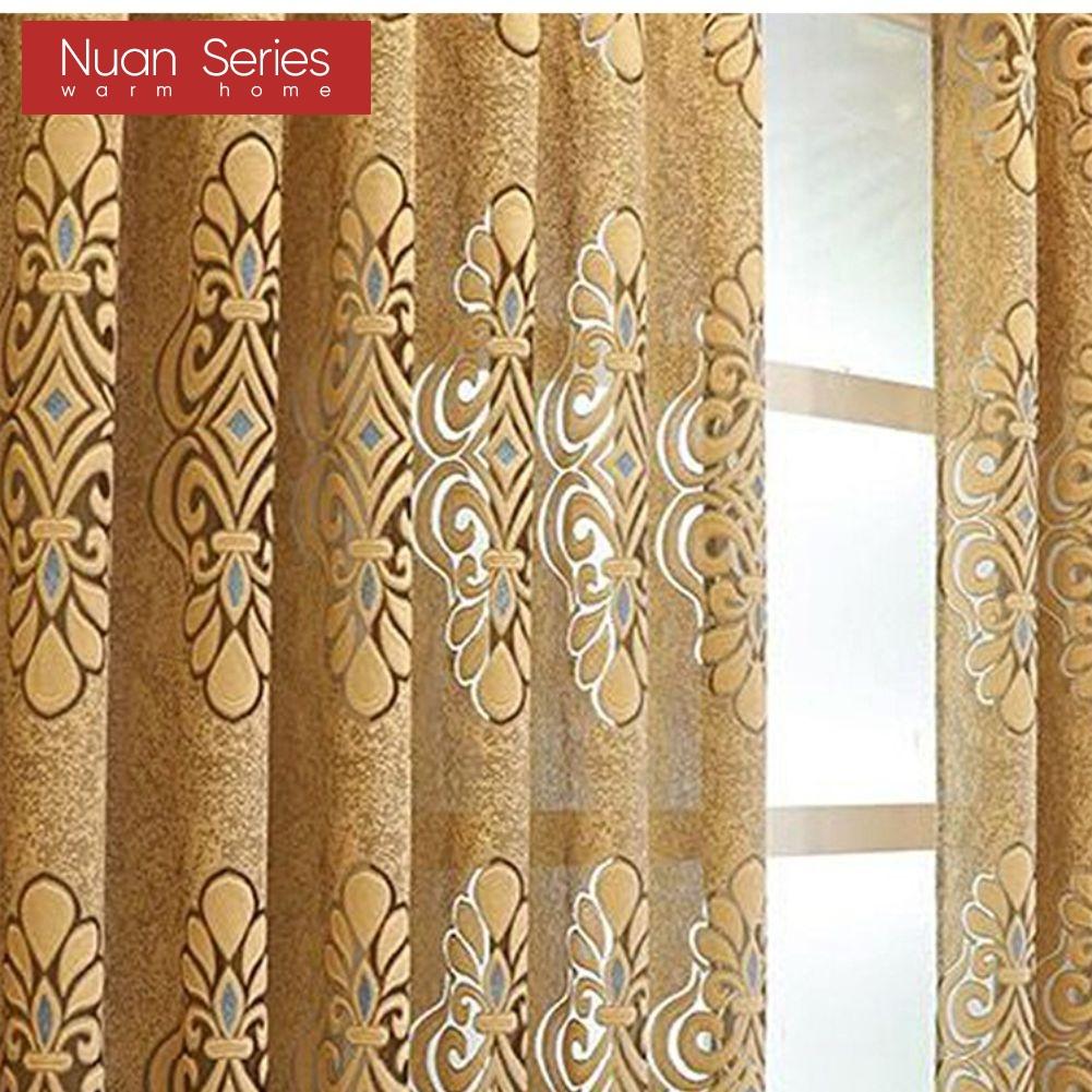 1PC Nuan Series Jacquard Sheer Curtain 20-40% Blackout Tulle for Living Room Bedroom Balcony Window Home Decor