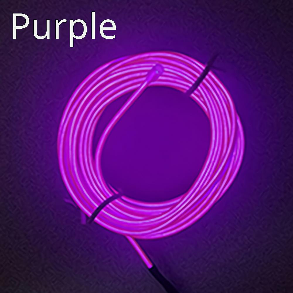 1M 2M 3M 5M Car Interior Lighting Auto LED Strip Wire Rope Tube Line Flexible Neon Light With 12V USB Cigarette Drive