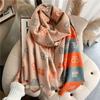 Autumn and Winter New Imitation Cashmere Jacquard Thick Scarf Women's Versatile Fashion Big Shawl Warm Scarf