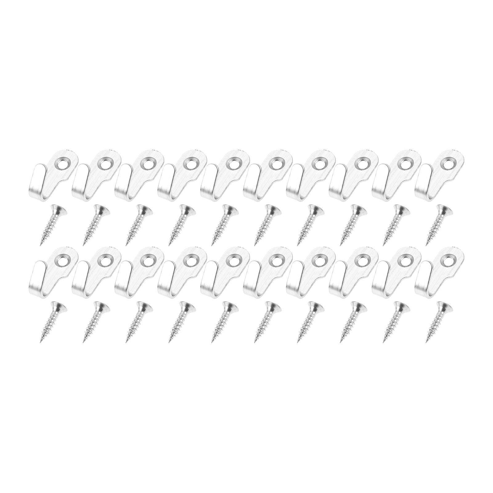 40pcs Stainless Steel Mini Hook Picture Hanging Heavy Duty Coat Hooks Wall Mounted Kitchen Utility Hooks Toilet Pendant Hanger серебряный
