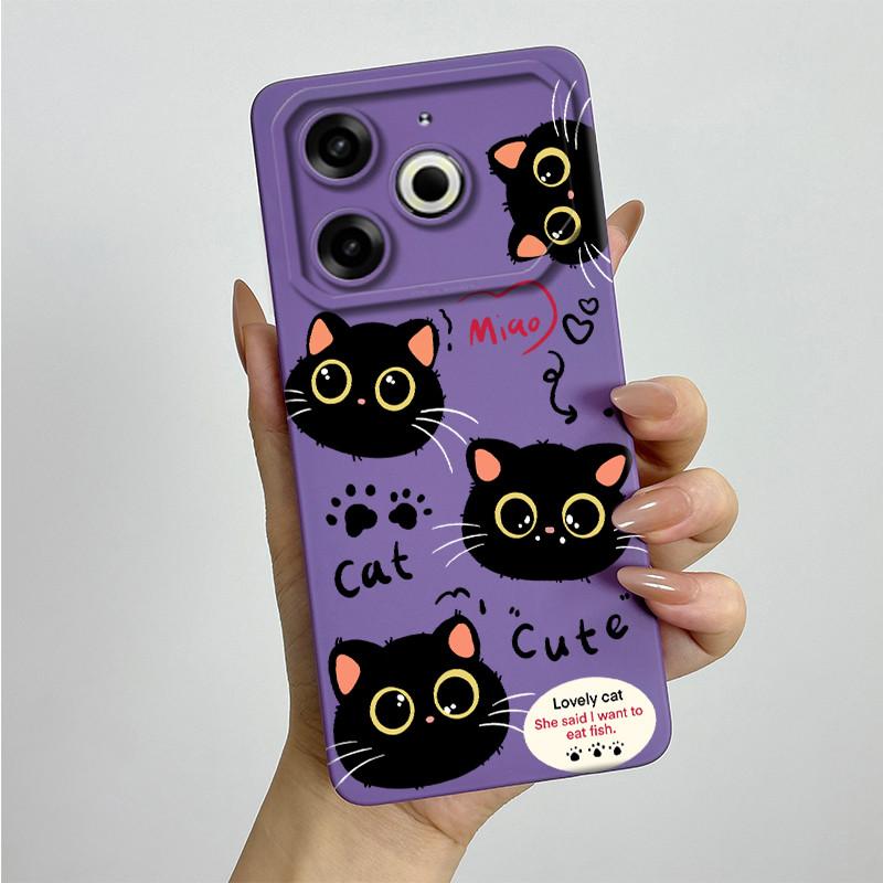 Per Tecno Pova 6 Neo Custodia POVA6NEO Silicone TPU Morbida Custodia per Telefono Verniciata Stampata Antiurto Protettiva Cover Posteriore