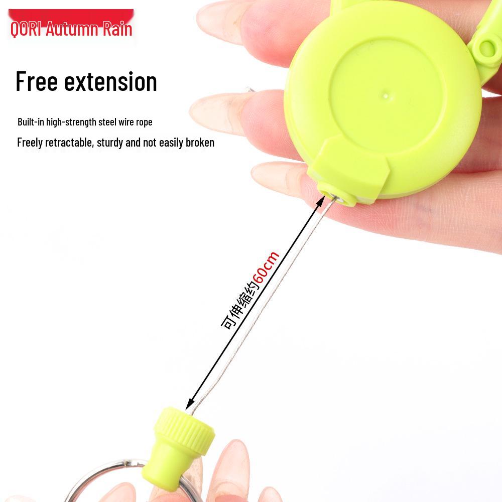 Retractable High-Rebound Elastic Key Chain with Anti-Lost Feature