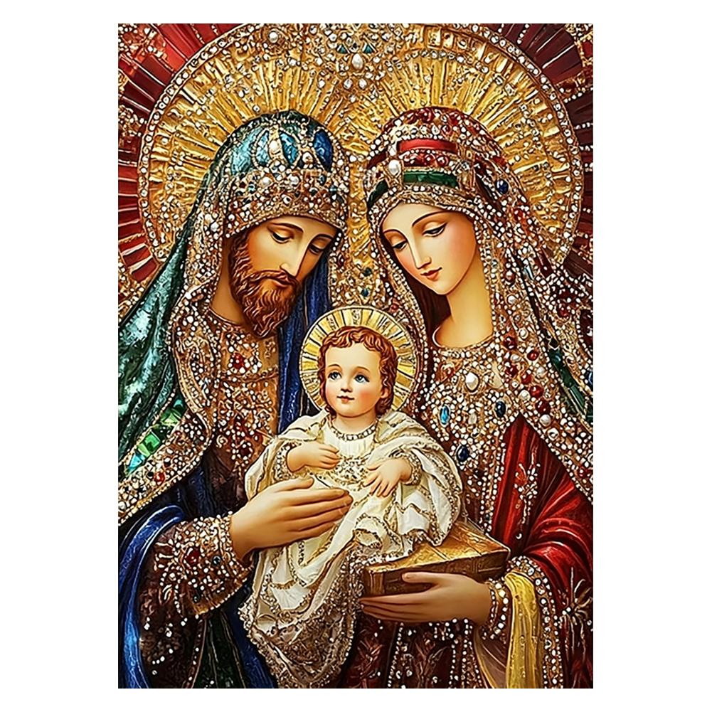 Upgrade Full Square Round Drill Diamond Painting Holy Mother Kids Diamond Mosaic Portrait Religion Art Decorative Paintings