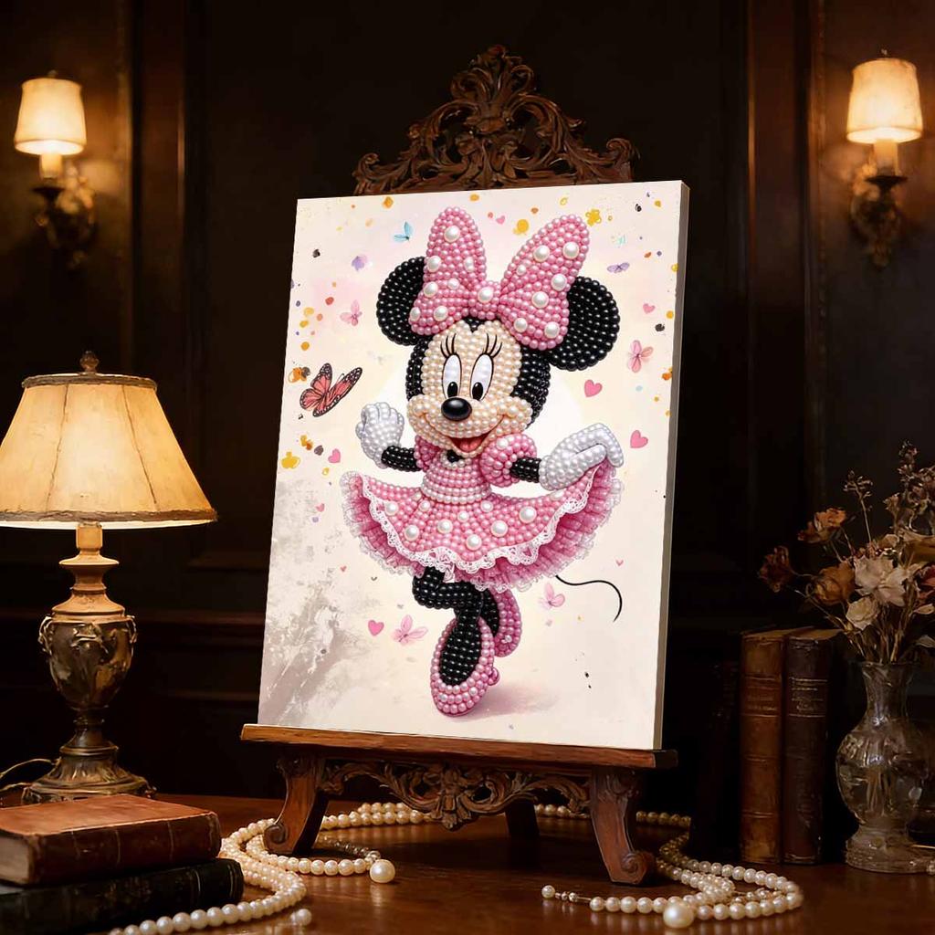 Disney Pearl Painting Minnie Art Pearl Painting Set Pearl Art Painting Wall Decor Handmade Gift Home or Office Decor