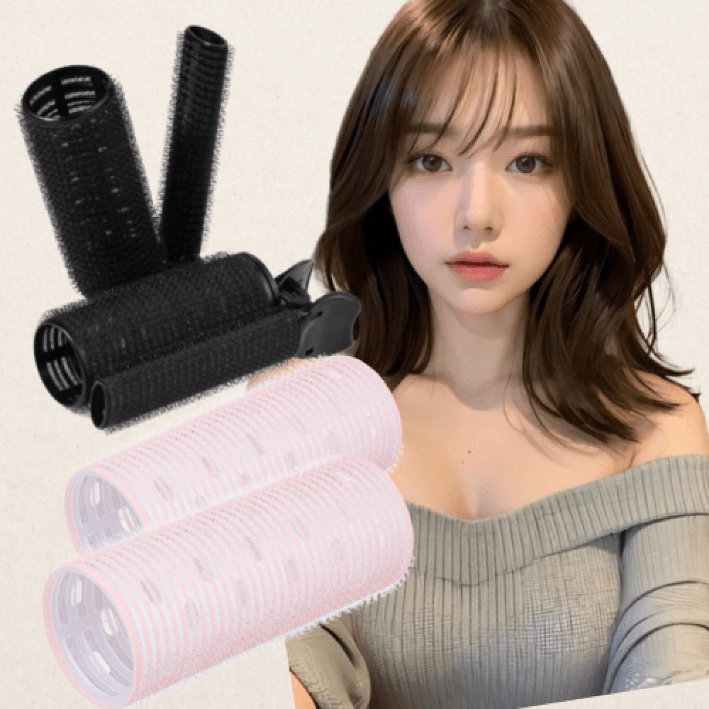 Louisbon Goddess Hair Volume Hair Roll Set  Heat Transfer Bangs Hair Roll 2 Pack + Hair Volume Hair Tongs 2 Pack FREE
