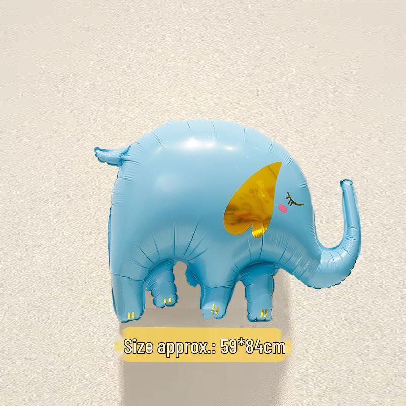 Dinosaur & Forest Animal Balloon Arrangement for Children's Party: Lion, Rabbit, Tiger Decor
