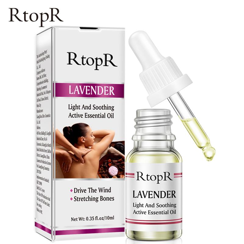 RtopR Pure Plant Lavendel Kroppsmassasjeolje Hud Anti-aldring ingefær for ekstraktdråpe for smertelindring Reduser angst Bedre søvn