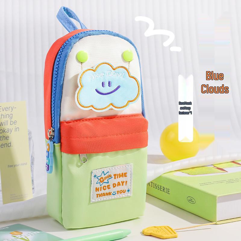 Capybara Girl Large Capacity Double-Layer Pencil Case with Double-Opening Window - Stylish & Unique.