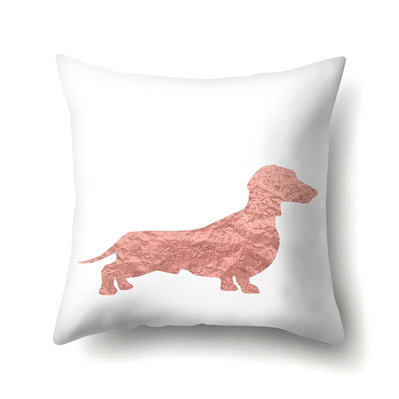 Polyester Pillow Case Automobile Decoration Home Printed Pillow Case Waist Cushion Cover Car Cushion Head Cushion Cover