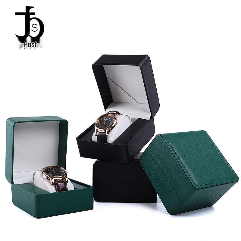 Frosted PU Flip-Top Watch and Jewelry Storage Box