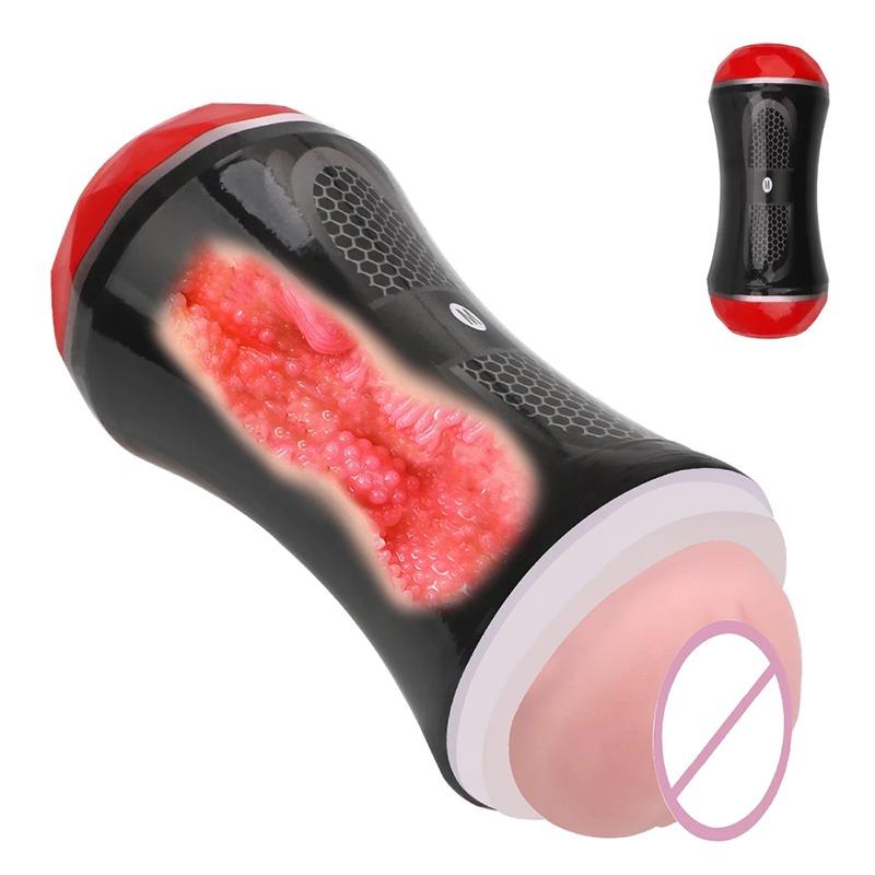 Male Masturbation Penis Oral Sex Sucking Real Soft Vagina Vacuum Masturbation Cup Intimate Sex Toy Man Adult Silicone Material