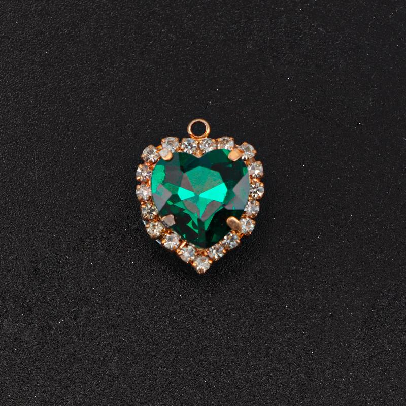 Shoe Charms Pins for Sandals Love Colorful Gemstone Crystal Drill Shoes Decoration Flower Buckle Shoes Accessories 1PC