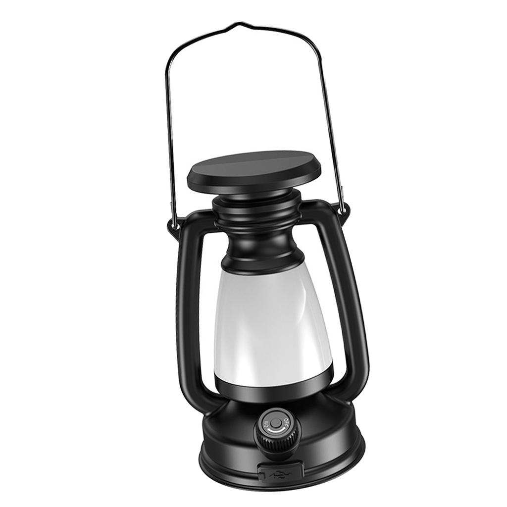 LED Camping Lantern USB Charging Vintage Multifunctional Portable Camping Tent Light for Outdoor