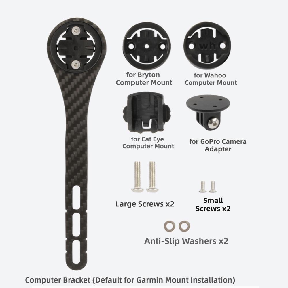 Carbon Fiber Bike Out Front Computer Mount for Garmin/Wahoo/ for Bryton/for Cateye