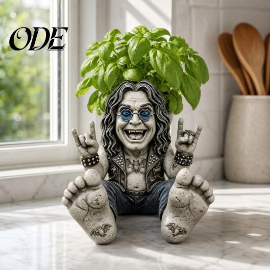 Auffälliger Pflanztopf Riesenfuß Steinpflanzer, Rebellischer Gartenpflanzer-Wild & Frei, Lustige Statue Stilvoller Indoor-Topf, Skurriler Harzpflanzer Outdoor
