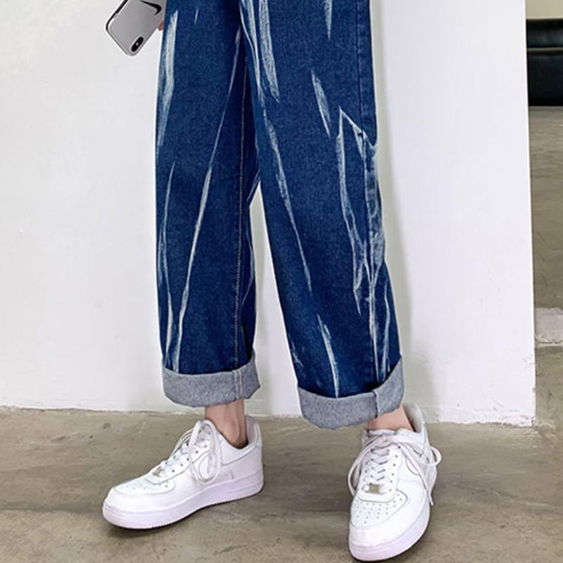 Blugi skinny cu talie înaltă Pantaloni largi, drepți, cu picioare largi, ocazional pentru femei