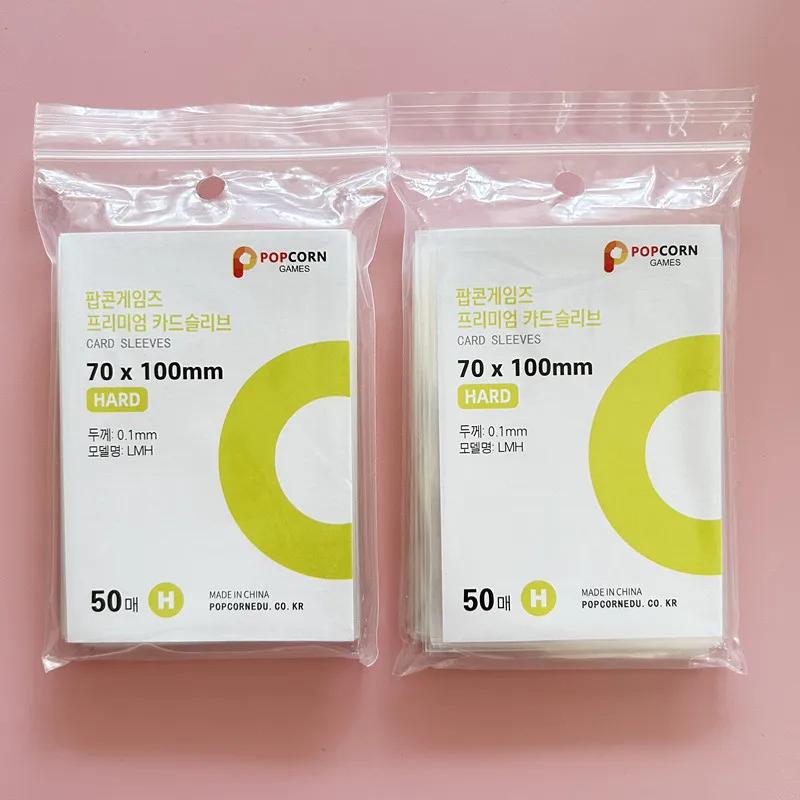 Korea Clear Kpop Photo Card Sleeve Anti-scratch Transparent Protector Bag For Popcorn Diy Game FootBall Korean idol Card Holder