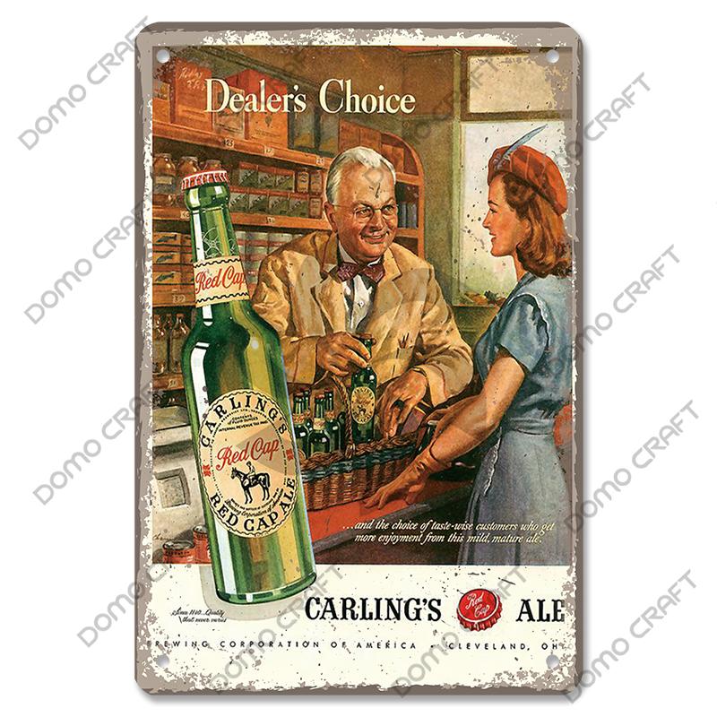 Irish Whiskey Poster Vintage Metal Plaque Sign Dublin Stout Metal Tin Plates Wall Decor for Bar Irish Pub Club Home