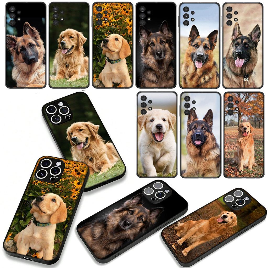 German Shepherd Dog Golden Retriever Phone Cover for Apple iPhone 17 16 11 Pro XS Max XR 6 7 8 Plus 16E SE 2020 Air 5 SE2 Case