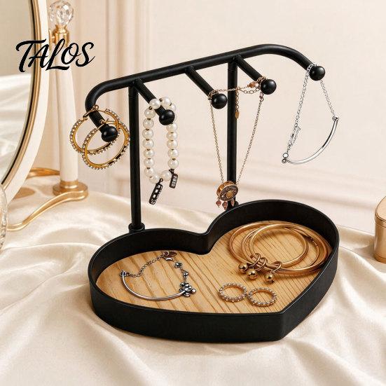 Talos Jewelry Organizer Stand, Love Partition Tray Design, Non-Slip Wear-Resistant Multi-Hanging Hanger, for Necklace Earring Bracelet