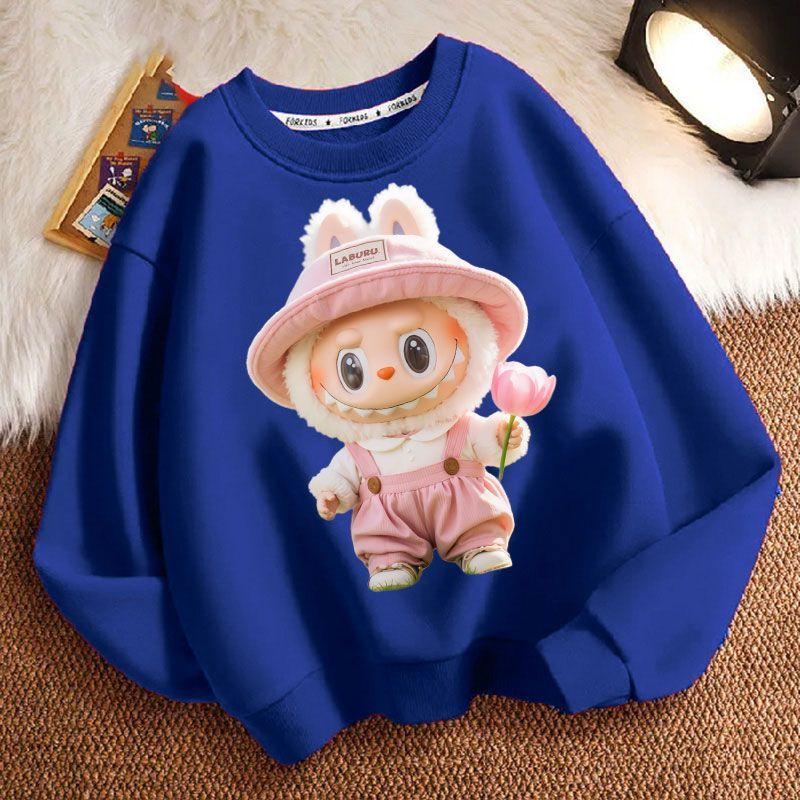 Children's Fashion Hoodies for Spring and Autumn: Round-neck, Long-sleeved, Loose Hoodies for Boys and Girls