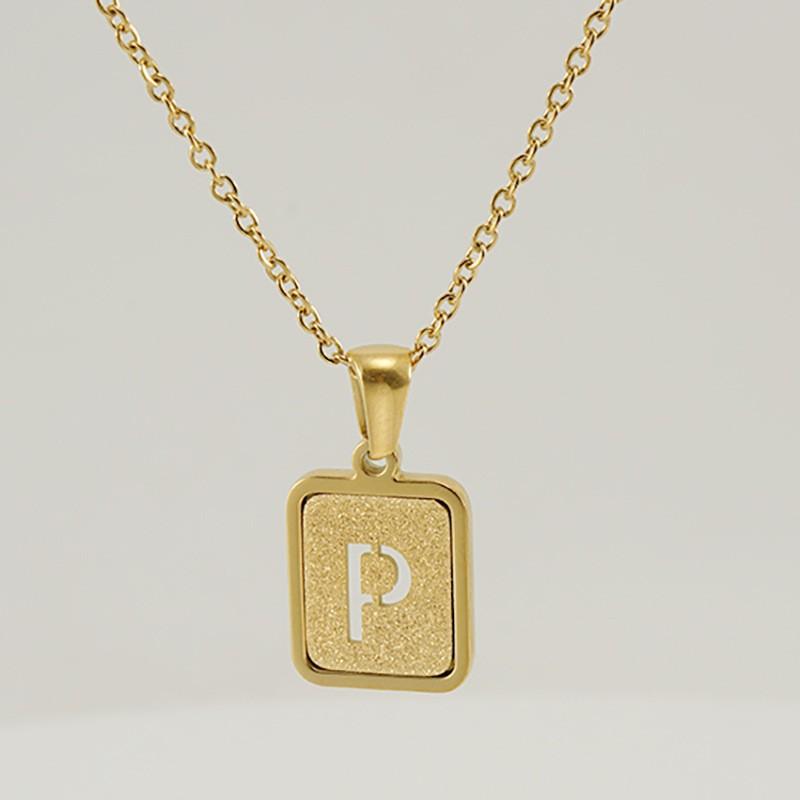18K Hollow 26 English Letter Necklace Women's Fashion Letter Pendant Jewelry 2026
