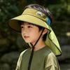 Children's Sun Visor Hat with Neck Protection - UV Protection, Summer Outdoor Hat for Boys and Girls