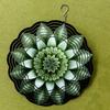 A 2D Metal Mandala Flower-Themed Outdoor Wind Chime, Perfect for Garden Decoration, Sculptural Yard Art, a Colorful Spinning Gift
