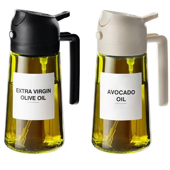 Leak-Proof Large Oil Spray Bottle for Air Fryers - Non-Drip, Light-Proof Design