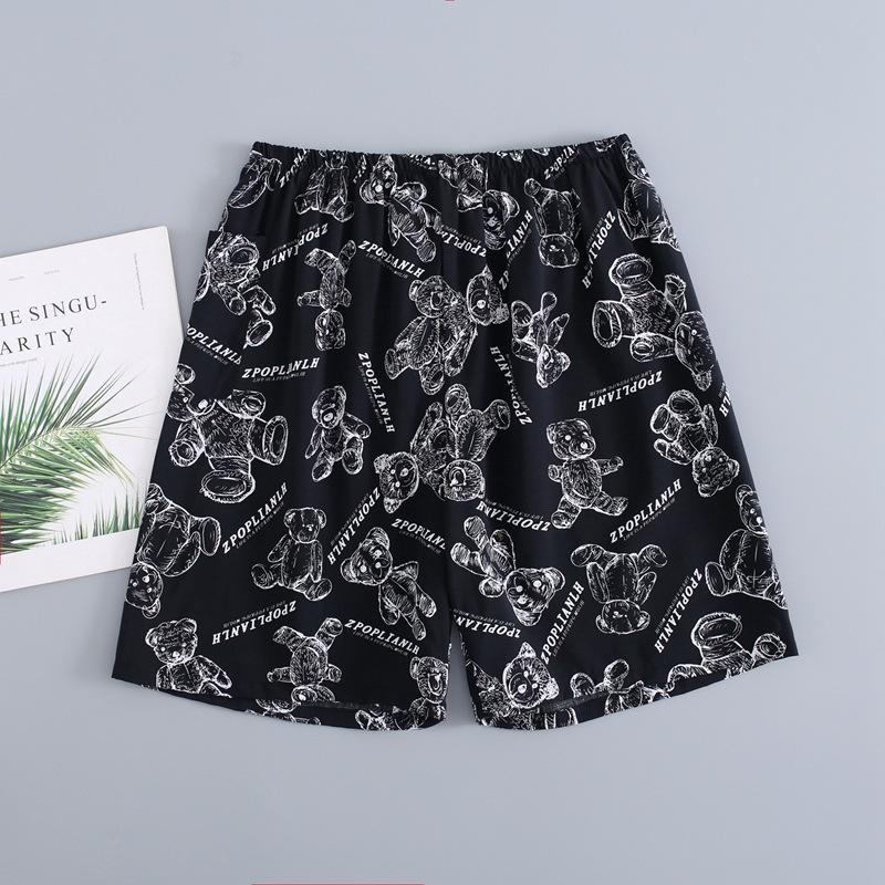Summer Printed Ultra-thin Men's Shorts Beach Pants Home Pants Enlarged Casual Shorts Sleeping Pants